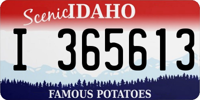 ID license plate I365613
