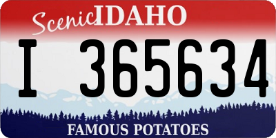 ID license plate I365634