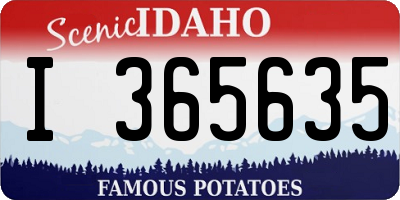 ID license plate I365635