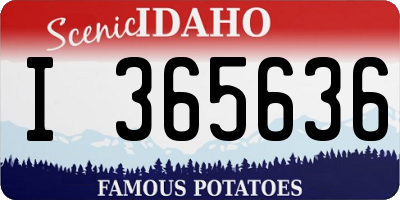 ID license plate I365636