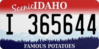 ID license plate I365644