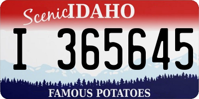 ID license plate I365645