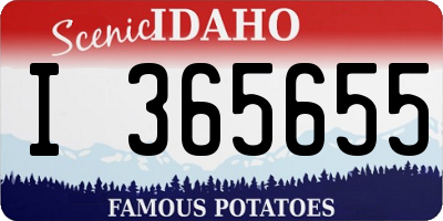 ID license plate I365655