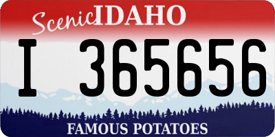 ID license plate I365656