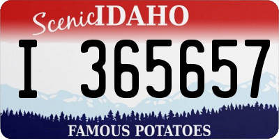 ID license plate I365657