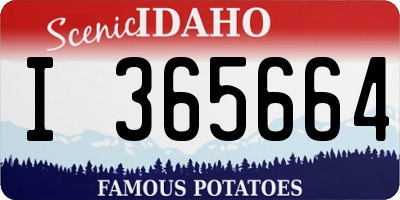 ID license plate I365664