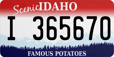 ID license plate I365670