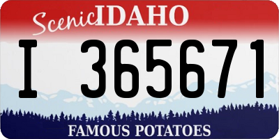 ID license plate I365671