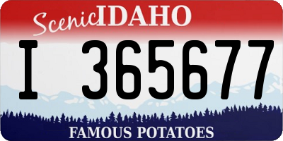 ID license plate I365677