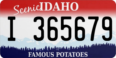 ID license plate I365679