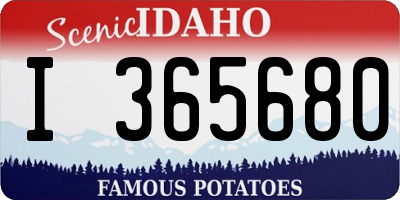 ID license plate I365680