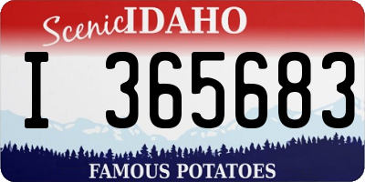 ID license plate I365683