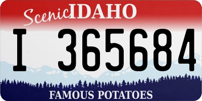 ID license plate I365684