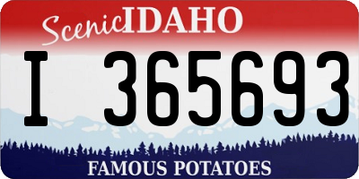 ID license plate I365693