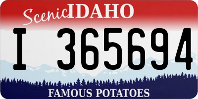 ID license plate I365694