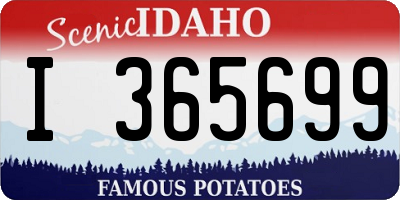ID license plate I365699