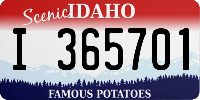 ID license plate I365701