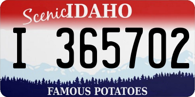ID license plate I365702