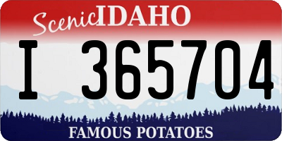 ID license plate I365704