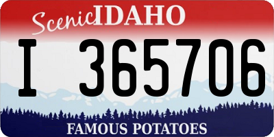 ID license plate I365706