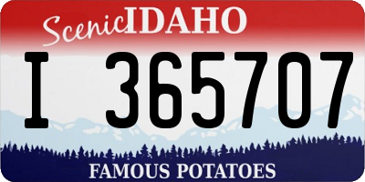 ID license plate I365707
