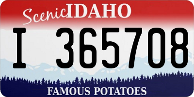 ID license plate I365708