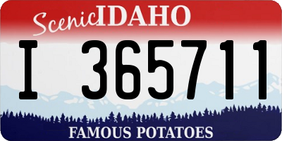 ID license plate I365711