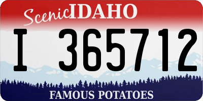 ID license plate I365712