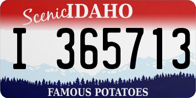 ID license plate I365713
