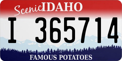 ID license plate I365714