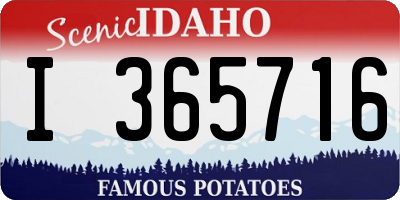 ID license plate I365716