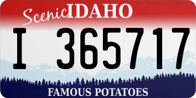 ID license plate I365717