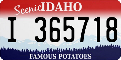 ID license plate I365718