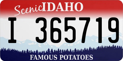 ID license plate I365719