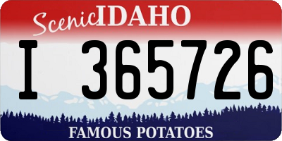 ID license plate I365726