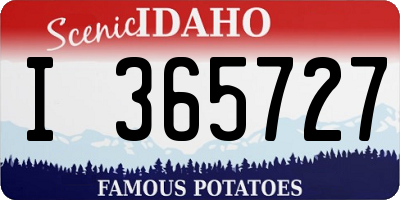 ID license plate I365727