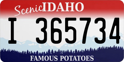 ID license plate I365734