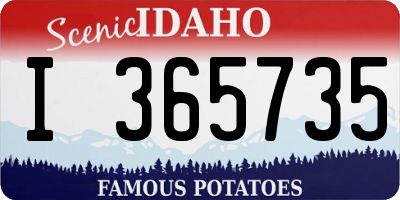 ID license plate I365735