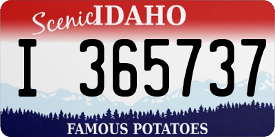 ID license plate I365737