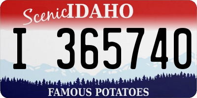 ID license plate I365740
