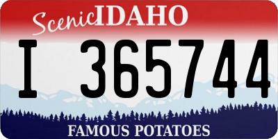 ID license plate I365744