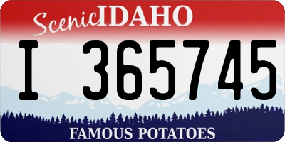ID license plate I365745