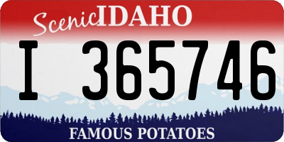ID license plate I365746