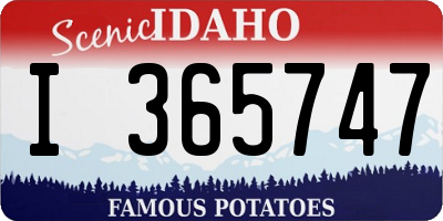 ID license plate I365747