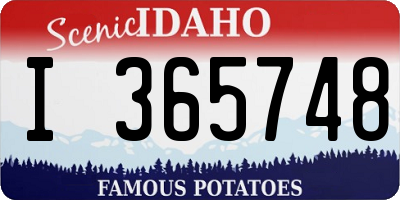 ID license plate I365748