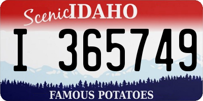ID license plate I365749