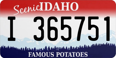 ID license plate I365751