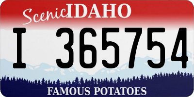 ID license plate I365754