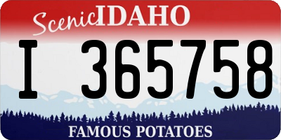 ID license plate I365758