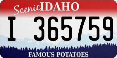 ID license plate I365759